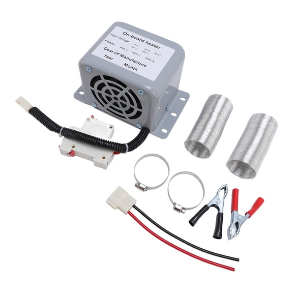 YAHHU 24V 800W DualOutlet Space Heater & Car Glass Defroster with Overload Protection  Compact, FastHeating, Versatile for Home, Workshop, and Outdoor Use