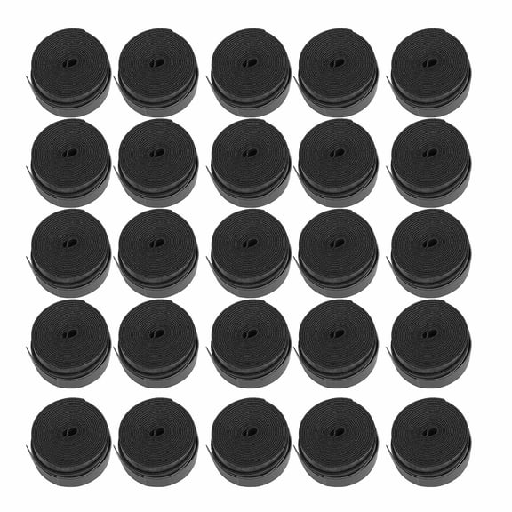 YAHHU 25 PCS Tennis Racket Grip Tape Slip Resistant Super Absorbent Sweat Overgrips for Badminton Pickleball Squash Fishing Rods 10 inches / 25.4 cm Black