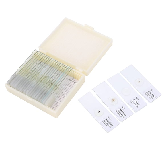 YAHHU 25Pcs Glass Microscope Prepared Slides Set, Pre-Cleaned Insect Specimens for Biological Science Education and Lab Experiments (3.9x3.1x1.5 inches / 10x8x4 cm)
