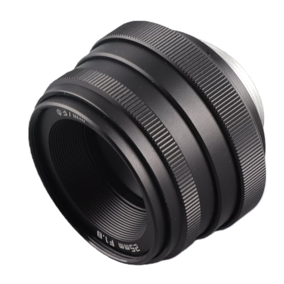 YAHHU 25mm (0.98 inches) F1.8 Mini CCTV C Mount Wide Angle Camera Lens for Nikon Mirrorless Cameras, Lightweight Photography Accessory with Front and Rear Caps, Multipurpose Lens