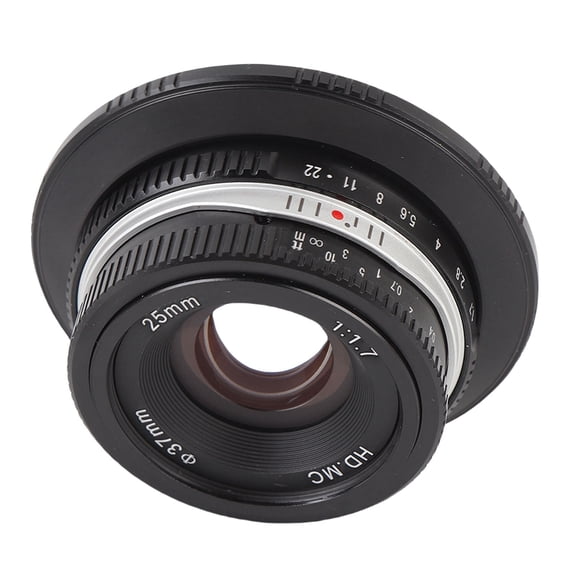 YAHHU 25mm F1.7 Manual Focus Fixed Lens for RF Mount APS-C Format Large Aperture Lens for R7 R10 R50 R100 RP R5 R6 Black