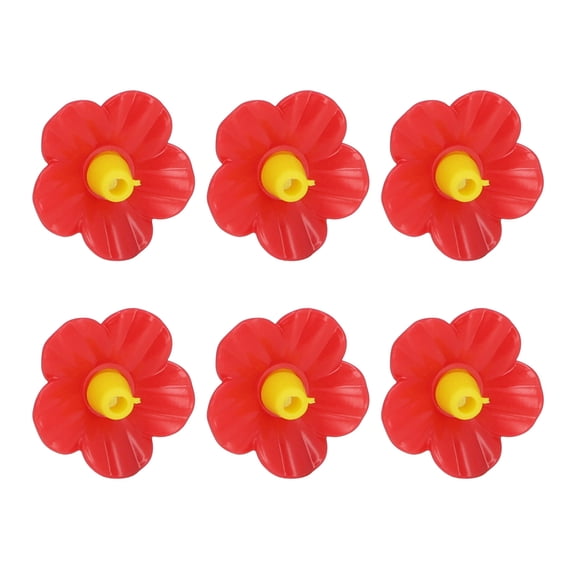 YAHHU 26-Piece Hummingbird Feeder Replacement Flowers with Cleaning Brushes, Weatherproof Plastic Bird Feeder Parts for Outdoor Hanging Feeders, Vibrant Blossom Ports, 13 Inches / 33.02 cm