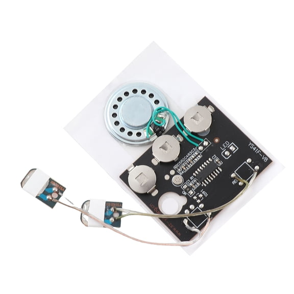 YAHHU 27s Recordable Voice Module Music Sound Chip With Wired Double Button Control (1.97 inches / 5 cm) Perfect For Creative DIY Gift Boxes Greeting Cards And Special Anniversary Presents
