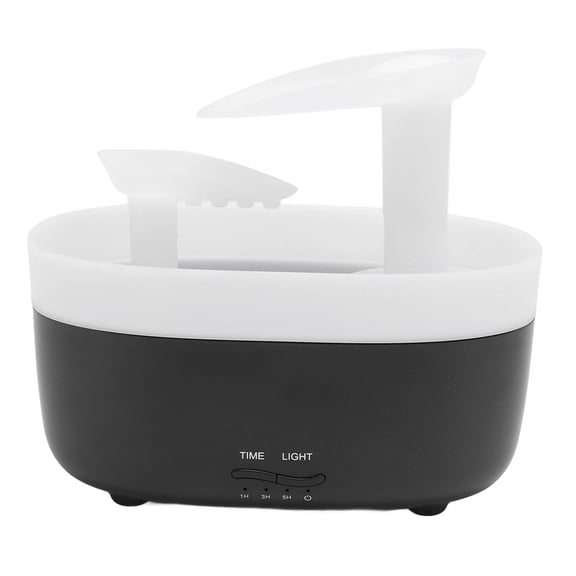 YAHHU 280ml Desktop Humidifier Innovative Water Scene Aromatherapy Machine Portable Large Mist Ultrasonic Humidifier for Home Bedroom Office, Black (10 inches / 25.4 cm)
