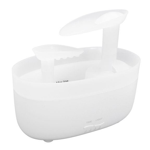 YAHHU 280ml Desktop Humidifier Innovative Water Scene Aromatherapy Machine Portable Large Mist Ultrasonic Humidifier for Home Bedroom Office, White (10 inches / 25.4 cm)