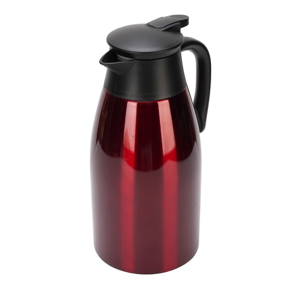 YAHHU 2L Insulated Coffee Pot 316 Stainless Steel Double Wall Vacuum Thermal Carafe Red