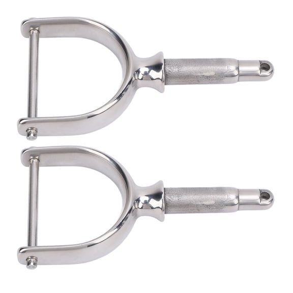 YAHHU 2PCS 1/2 Inch Oarlocks Polished Stainless Steel Side Mount Rowlocks for Small Boats Canoe Kayak Dinghy Watercraft Replacement Accessories Heavy Duty Marine Hardware