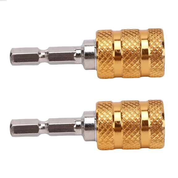 YAHHU 2PCS 1/4" Hex Shank Self Locking Magnetic Drill Bit Adapter Quick Release Extension Converter Set for Electric Screwdrivers