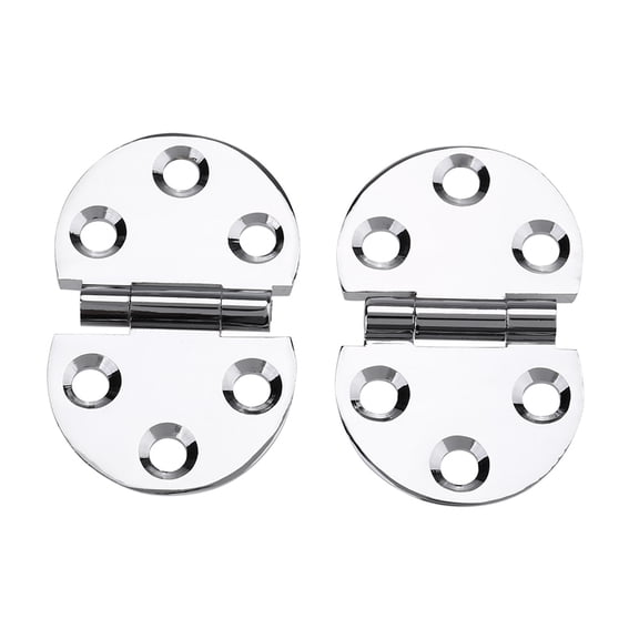 YAHHU 2PCS 180 Degree Copper Hinges for Folding Tabletop Sewing Machine Table, Chrome Finish, 1.77 in / 45 mm