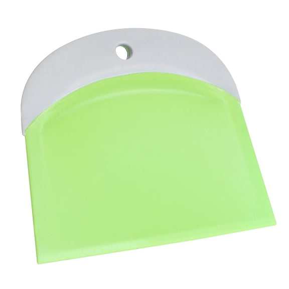 YAHHU 2PCS Plastic Cream Scraper Spatula Dough Cutter Kitchen Baking Pastry Tool, Green, 4.7 inches / 12 cm
