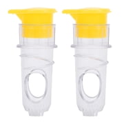 YAHHU 2PCS Portable Lemon Squeezer PP ABS Plastic Hand Press Manual Citrus Juicer Tool for Limes Oranges Compact Kitchen Gadget Heavy Duty Labor Saving 5 inches / 12.7 cm Yellow