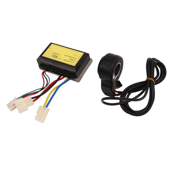 YAHHU 2PCS Set 12V 250W DC Motor Speed Controller and Thumb Throttle Kit for Motorcycle Scooter Tricycle