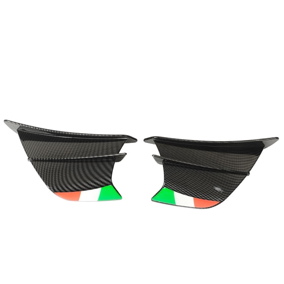 YAHHU 2PCs Motorcycle Winglet Side Spoiler Fairings Wing Deflectors Fit For 400 250 Z900 Z1000 R1 R3 R25 CBR650 Aerodynamic Winglets Glossy Carbon Fiber Style 7.09 in / 18 cm