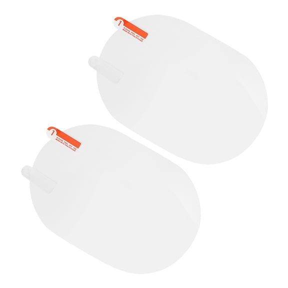 YAHHU 2Pcs 100x145mm (3.94x5.71 inches) Car Rearview Mirror Anti Fog Sticker Rainproof Protective Film Waterproof Clear Guard Shield Oval Accessory for Automotive Driving Safety