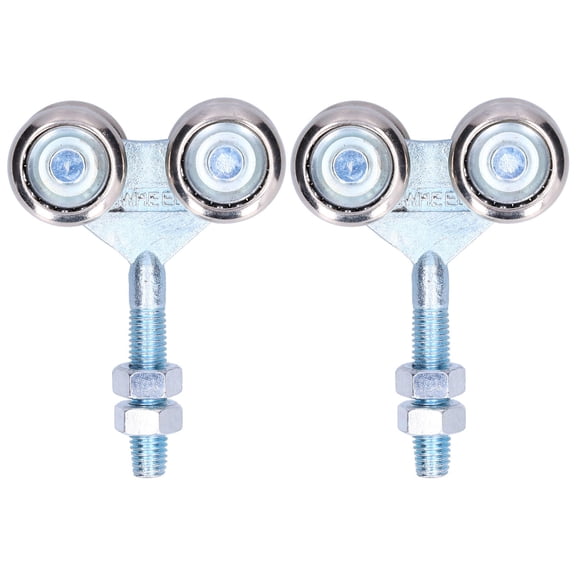 YAHHU 2Pcs 35mm Double Wheel Door Hanging Roller for Glass, Barn, Interior & Sliding Doors Adjustable, HighHardness, Easy Install