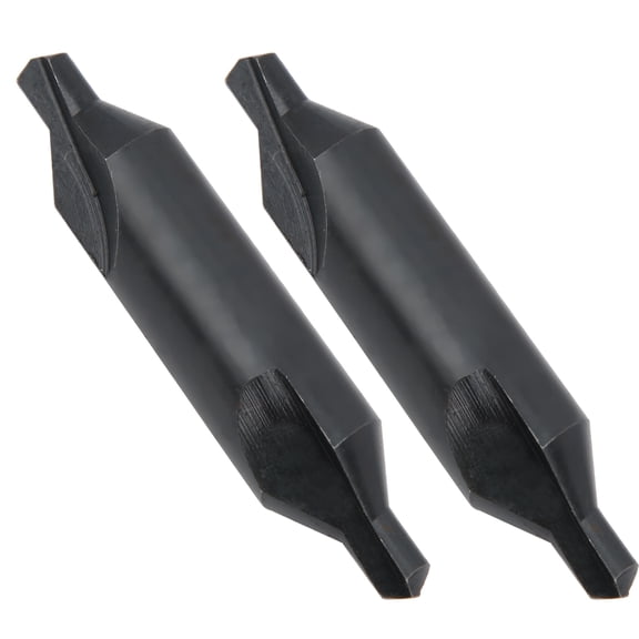 YAHHU 2Pcs 6mm High Speed Steel Centering Drill Bits for Milling Machines, Precision Positioning Drilling Tools, Heavy Duty Replacement Bits for Metalworking and Industrial Applications