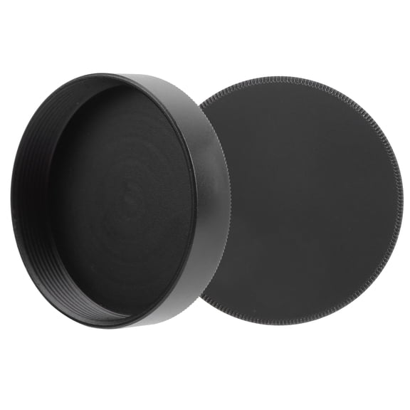 YAHHU 2Pcs Aluminum Alloy Camera Lens Rear Cap Cover Replacement, Protective Metal Back Lens Cover for M42 Screw Lens Mount, Black (3.94 in / 10 cm)