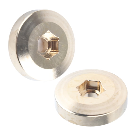 YAHHU 2Pcs Brass Wheel Weights 1.9 2.2in RC Crawler Car Hex Hub Adapter Model Upgrade Parts 9mm (0.35 inches)