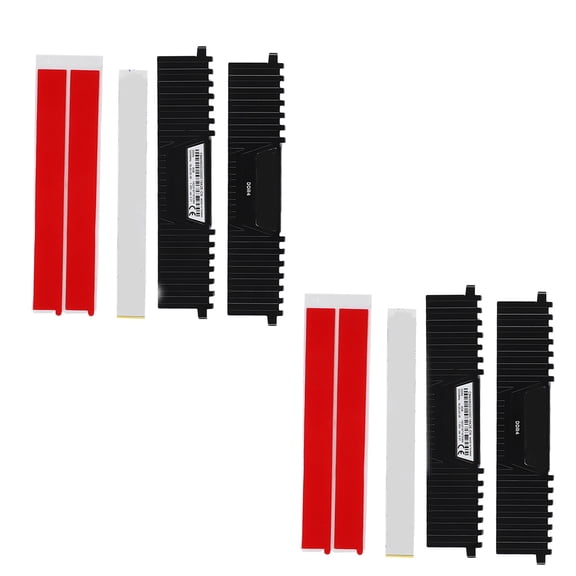 YAHHU 2Pcs Desktop Computer Memory Bank Aluminum Cooling Fin Heatsink for DDR DDR2 DDR3 DDR4 RAM, High Performance Thermal Dissipation Cooling Vest, PC Accessory (5.51 inches / 14 cm)