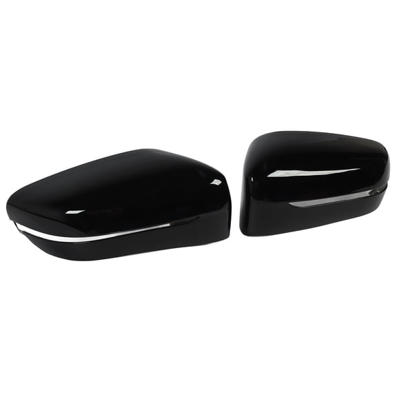 YAHHU 2Pcs Glossy Black Rearview Mirror Cover Cap for BMW 5 Series G30 LHD Replacement Side Wing Mirror Cap 51167422719 Auto Exterior Trim (12.2 inches / 31 cm)