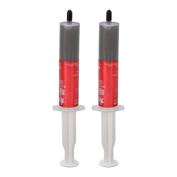 YAHHU 2Pcs Grey Thermal Paste Silicone Grease Compound Syringe for CPU Computer Laptop GPU Cooling, 60ml / 2.02 fl oz