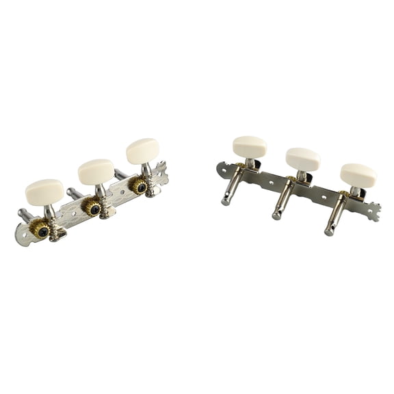 YAHHU 2Pcs Guitar String Tuning Pegs Keys Triple Classical Acoustic Machine Head Tuners Accessories, ABS Material, 4.3 inches / 11 cm Length, Replacement Parts with Screws