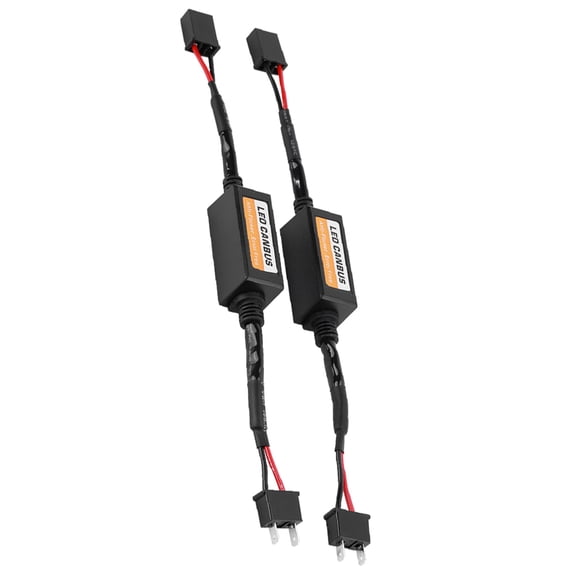 YAHHU 2Pcs LED Canbus Headlight Decoder Device Anti-Flicker Resistors Error Canceller For H7 Vehicles Fixing Dashboard Warning Messages And Flickering Issues Easily 12V Reliable Replacement Part