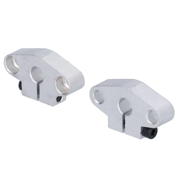 YAHHU 2Pcs Linear Rail Shaft Support Flange Mount Horizontal Bracket Chrome-Plated Aluminum Alloy for CNC SHF8 Guide Rail Hardware Brackets 3.94 inches / 10 cm