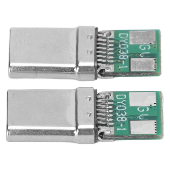 YAHHU 2Pcs USB C Breakout Board PD Type C 8-Pin 20V 3A Rated Fast Charge Male Adapter Connector for Tablet and Laptop PC Devices High Performance Replacement[cite: 1]