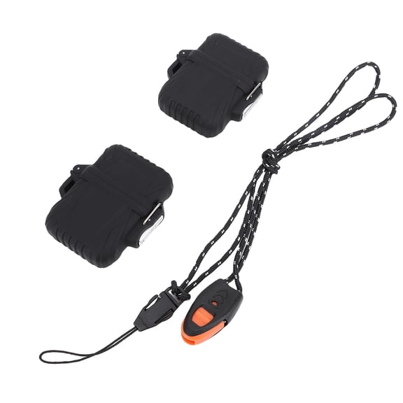 YAHHU 2Pcs Water Proof Storage Box Set Plastic Reusable Protective Pocket Case for Outdoor Sports and Activities Black Heavy Duty Valuables Organizer Holder 12x9x3 Inches / 30.4x22.8x7.6 cm