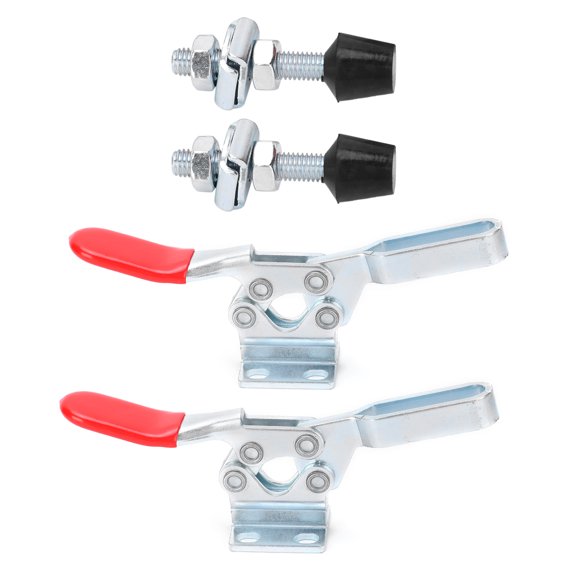 YAHHU 2Pcs Welding Toggle Clamp Horizontal Fixture Elbow Compressor Quick Release Hand Tool GH-225-D (175 mm / 6.9 in)