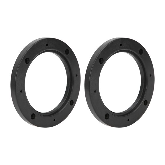 YAHHU 2pcs 4 Inch Car Audio Loud Speaker Ring Pad Black Automobile Modification Replacement Universal High Quality ABS Material Fitment For Vehicles