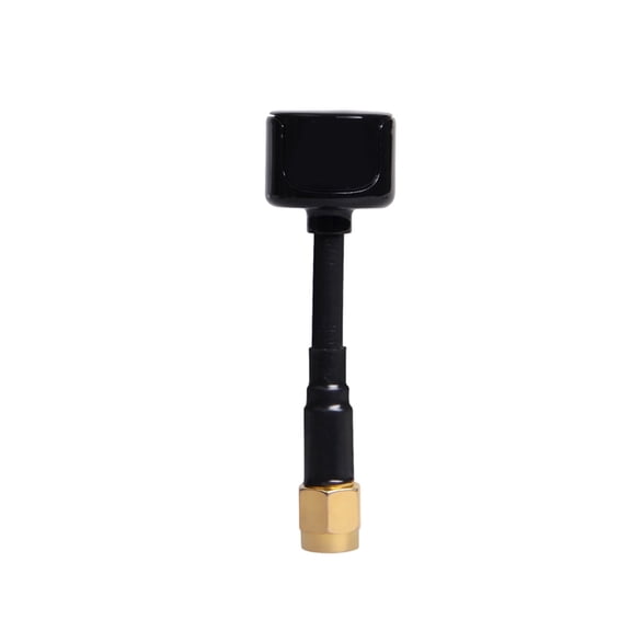 YAHHU 2pcs 5.8G 2.3DBi RHCP FPV Racing RC Antenna with SMA Connector - High Efficiency Double-Jacket Semi-Rigid Cable Replacement Accessory for Drone Models (3.15 inches / 8.0 cm) - Black