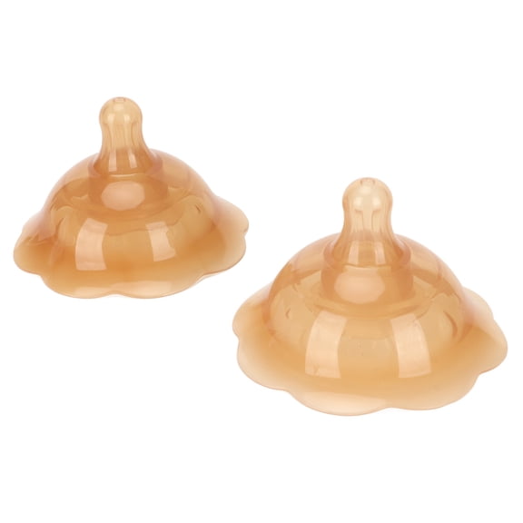YAHHU 2pcs Breastfeeding Nipple Shield Double Suction Cup Silicone Nipple Shield Protector for Nursing Newborns, Essential Maternity Nursing Supplies for Latch Difficulties (3.14 inches / 8 cm)