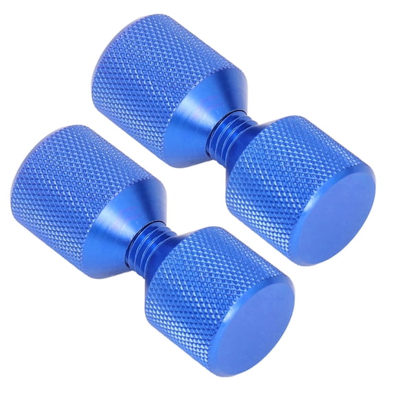 YAHHU 2pcs Flange Alignment Pin Anodized Aluminum 1-1/8in Double Hole Pins Set for 0.5 to 14in 150LB Flanges M12 Thread Blue