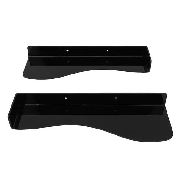 YAHHU 2pcs Floating Shoe Display Shelf Space Saving Acrylic 6.6lb Load Wall Mount Rack Black
