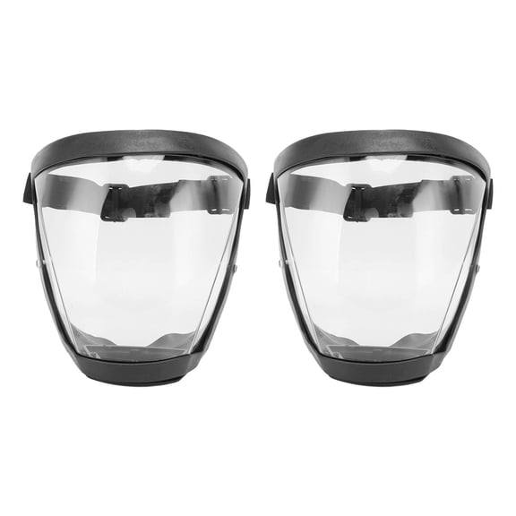 YAHHU 2pcs Protective Face Cover Dustproof Safety Reusable Lab Face Shield Adjustable Mask with Filter Pads Adult Black White 7.87 inches / 20 cm