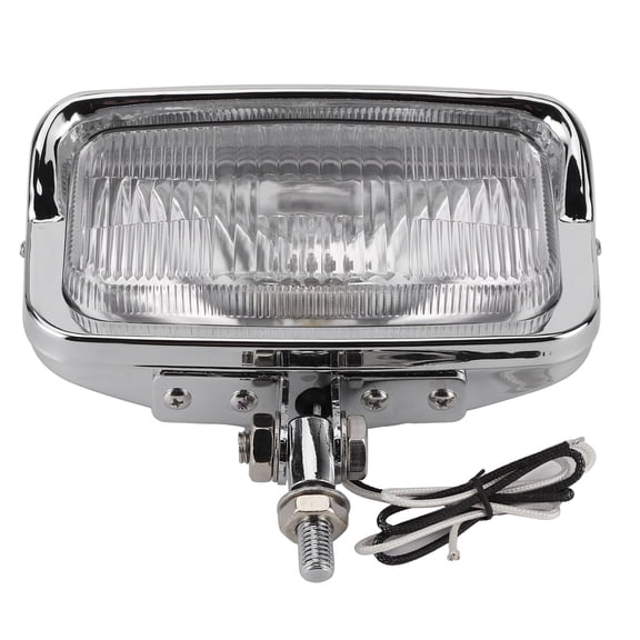 YAHHU 2pcs Retro Motorcycle Headlight Bright Square Dual Headlamp M10 Thread for Motorbike ATVs