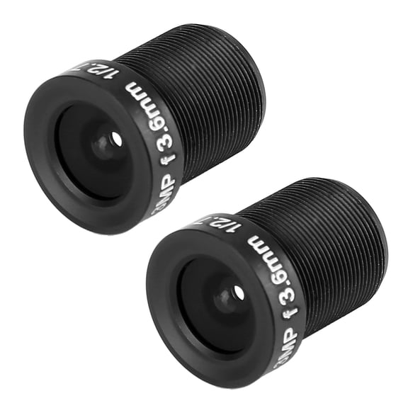 YAHHU 2pcs Security Lens Wide Angle CCTV 3.6mm 3MP HD Pixel Accessory for Camera Black (0.14 in / 3.6 mm) Fixed Focal Length Professional Surveillance Component