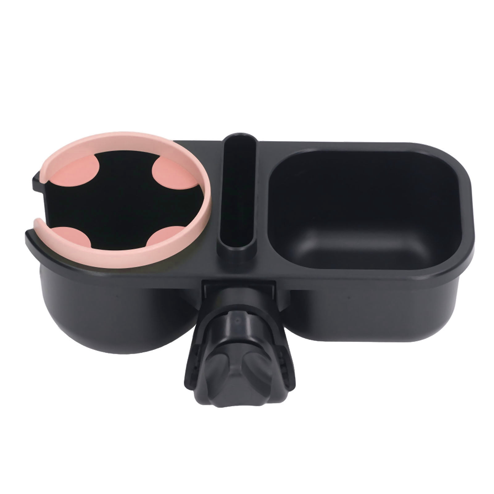 YAHHU 3 in 1 Baby Stroller Bottle Holder Prevent Slipping 360 Degrees Rotating Drink Cup Holder with Phone Holder Pink Universal Fit 9.45 inches / 24 cm