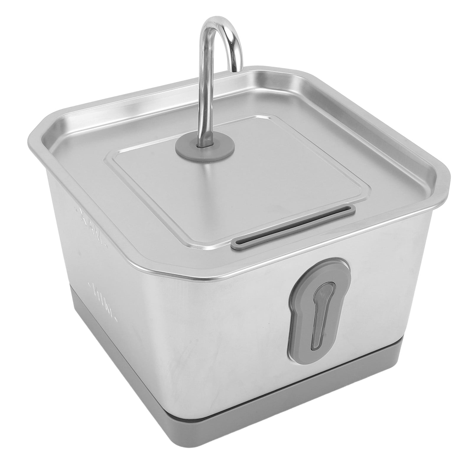 YAHHU 3.5L / 118.35 oz Stainless Steel Cat Water Fountain with Activated Carbon Filter, Smart Sensing, Quiet Automatic Pet Drink Dispenser