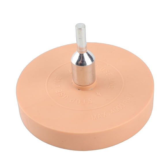 YAHHU 3.5in / 8.9cm Rubber Eraser Wheel Pneumatic Adhesive Remover for Vinyl Decal Graphics Pinstripe Removal Tool with Drill Adapter 4000RPM Heavy Duty Automotive Eraser Disk