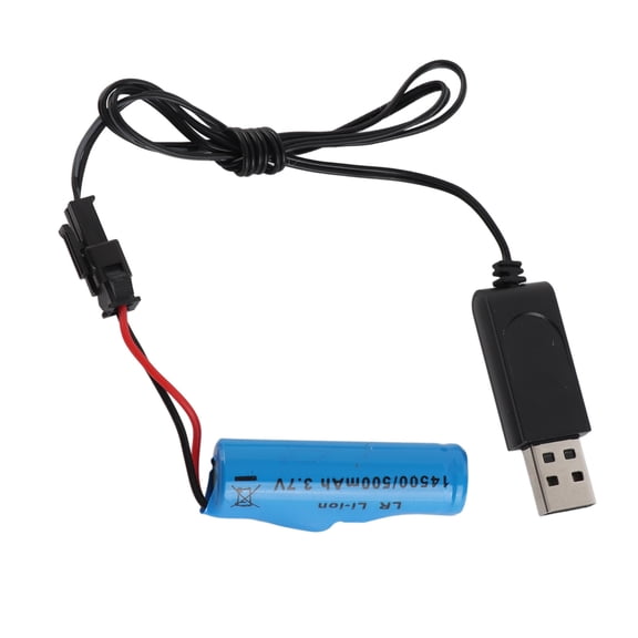 YAHHU 3.7V 500mAh Li Battery Simulated RC Boat Toys Battery USB Charging Cable Premium RC Accessories Designed for Flytec V005 Remote Control Vehicle (3.94 inches / 10.0 cm) Replacement Part
