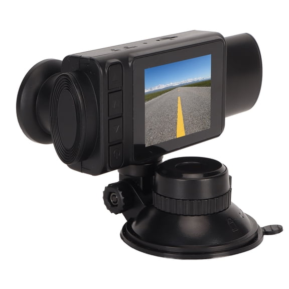 YAHHU 3 Channel Dash Cam 1080P 2.0 Inch IPS Screen Front Rear Cabin View Parking Monitor Night Vision Motion Detection Black Dashboard Camera Recorder for Cars Trucks