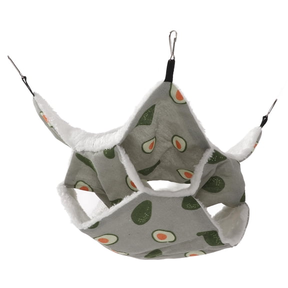YAHHU 3Layer Pet Cage Hammock  Breathable Linen & Plush Hanging Bed for Hamsters, Sugar Gliders, Small Mice, Squirrels