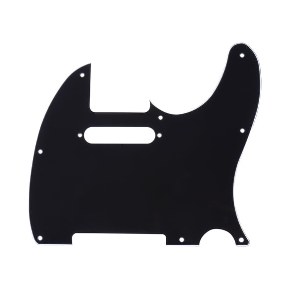 YAHHU 3-Ply Black PVC Pickguard Pick Guard Replacement Part for Standard Modern Style Electric Guitars with 8 Plus 2 Screw Holes, 0.09 Inches / 2.2 mm Thickness, Scratch Plate Instrument Accessories