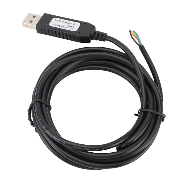 YAHHU 3-Switch USB Custom Switch Cable Line for Keyboard Mouse Shortcut Key and Image Acquisition Device, 6.6 ft / 2 m Black