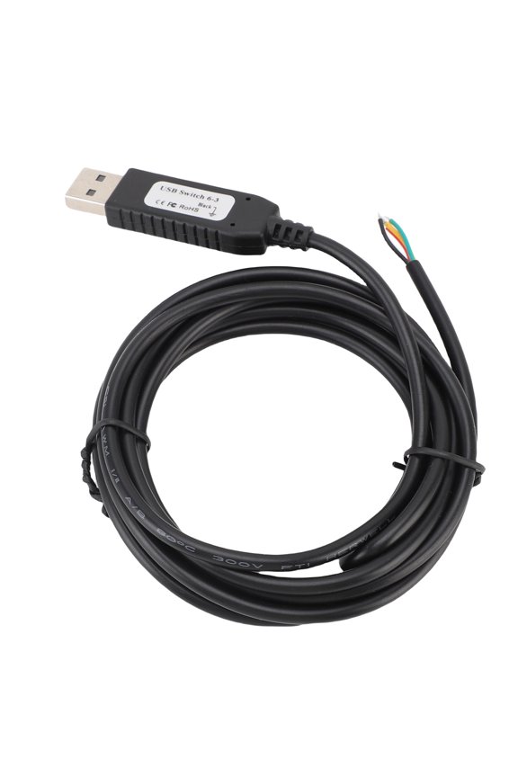 3-Switch USB Custom Switch Cable Line for Keyboard Mouse Shortcut Key and Image Acquisition Device, 6.6 ft / 2 m Black