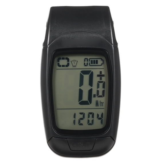 YAHHU 3 in 1 Bike Computer USB Rechargeable Wireless Cycle Speedometer with LED Front Light Headlight Horn, White