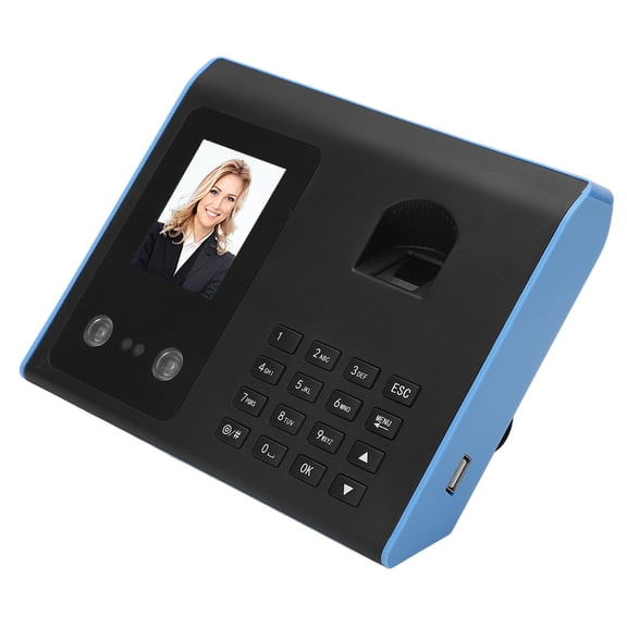 YAHHU 3-in-1 Face Recognition Fingerprint Password Time Attendance Machine for Office EU Plug Smart Clock Employee Punch Reader with 100000 Data Capacity